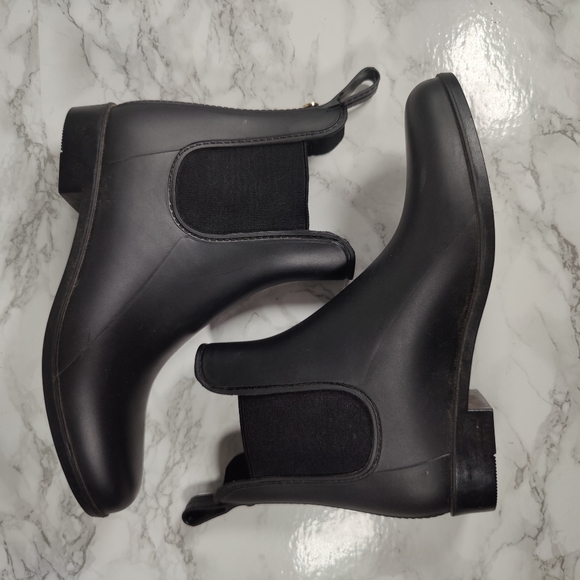 Sam Edelman Tinsley Matte Black Rain Boots Size 7 - Picture 6 of 10